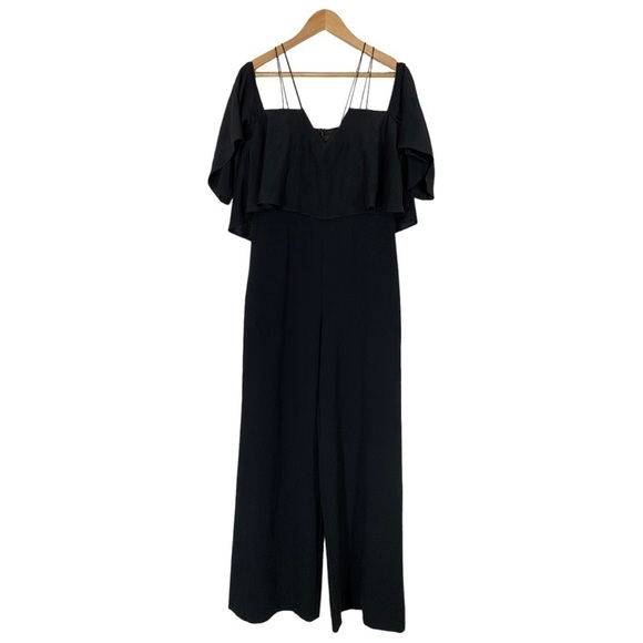JayGodfrey Nix Off The Shoulder Wide Leg Pants Jumpsuit Size 6 - Picture 2 of 9